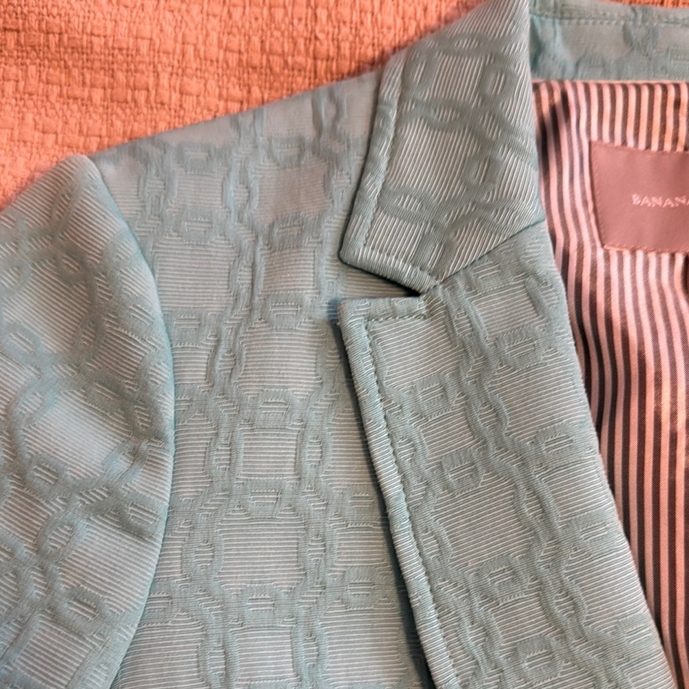 Banana Republic Aqua Blue Sport Coat with Modern Tailoring - Picture 5 of 6
